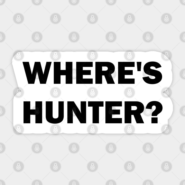 Where's Hunter? Sticker by valentinahramov